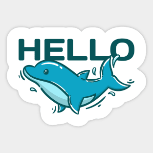 cute dolphin Sticker